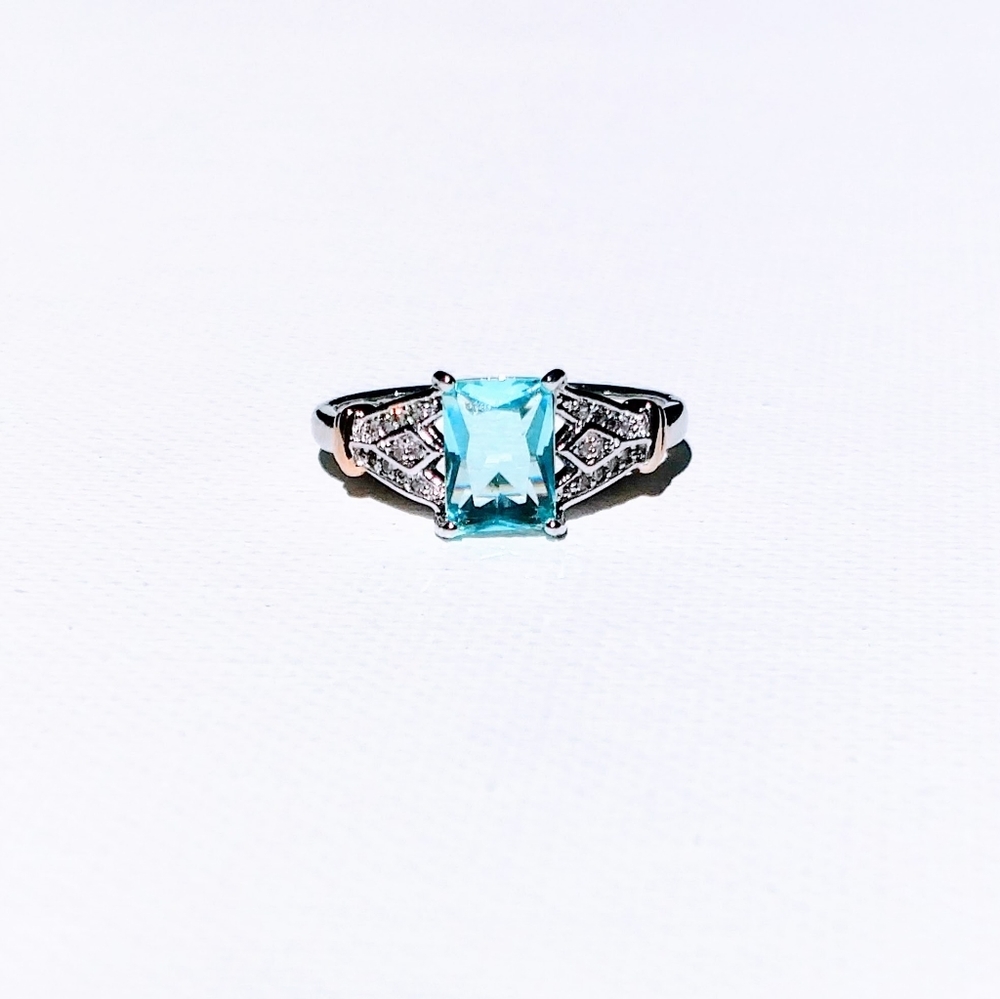 Beautiful Blue Zircon RIng